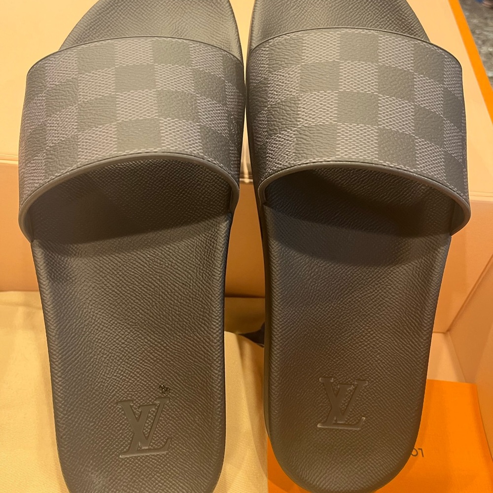 Mens Damier Waterfront Mule Slides